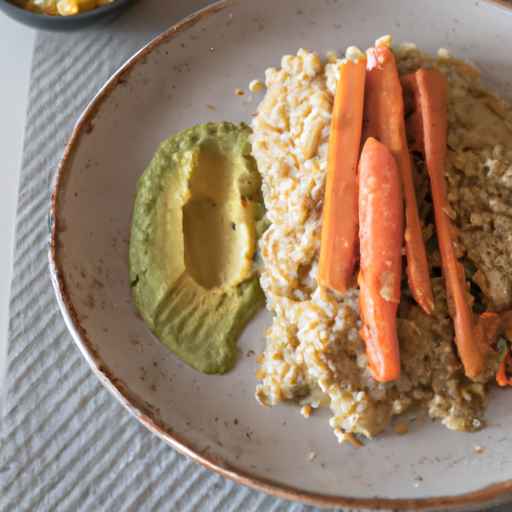 Цветочный кускус с морковной мускатной заправкой